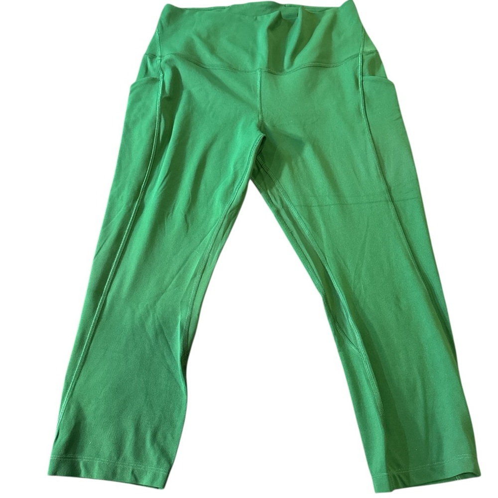 LULULEMON ALIGN GREEN HIGH-RISE CROP LEGGINGS WITH POCKETS NWOT - 10 - Picture 13 of 13